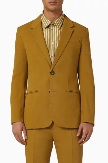 Semi-lined Jacket in Wool Gabardine