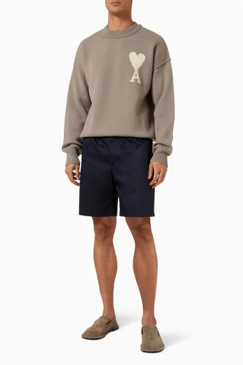 Bermuda Shorts in Cotton Satin