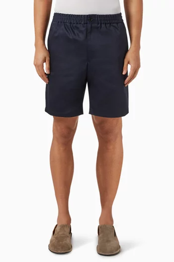 Bermuda Shorts in Cotton Satin