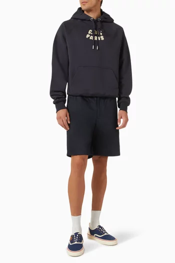 Boxy Logo Hoodie in Cotton