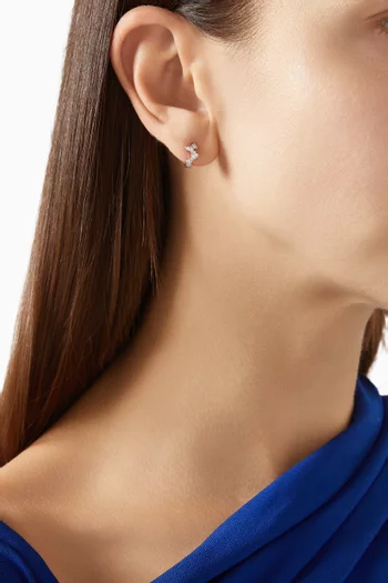 قرط دائري منفرد موس ذهب وردي عيار 14