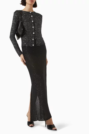Sequin-embellished Maxi Skirt