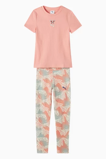 Butterfly Vibe High-rise Leggings in Cotton