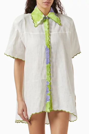 Lemonis Mini Dress in Linen