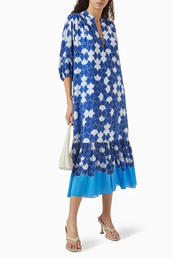 Sherry Belted Maxi Dress in Silk