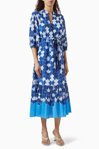 Sherry Belted Maxi Dress in Silk