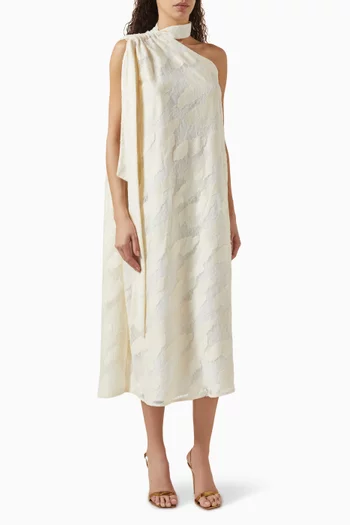 Jeannette Lace Midi Dress in Organic Cotton Blend