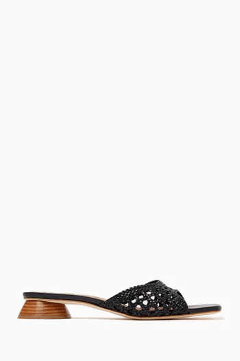 Simone 35 Mule Sandals in Crochet Leather