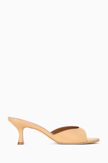 Brigitte 55 Mule Sandals in Leather