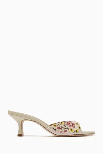 Brigitte Beaded 55 Mule Sandals
