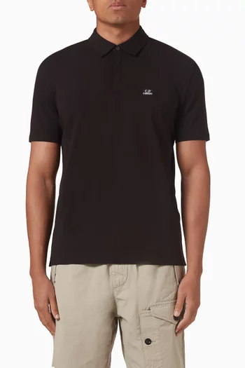 Logo Polo Shirt in Stretch Cotton Piqué