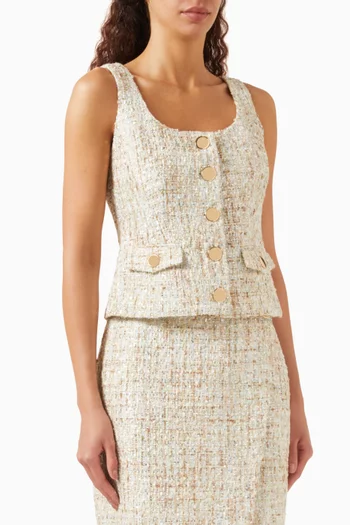 Georgia Vest Top in Tweed