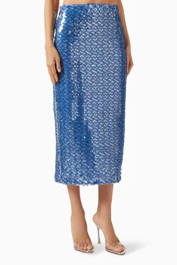 Leilani Sequin Pencil Midi Skirt