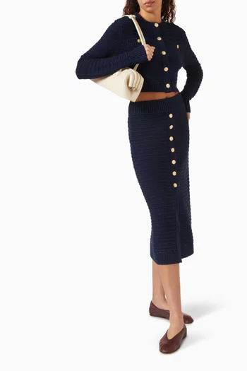 Miller Knit Cardigan in Mercerised Cotton