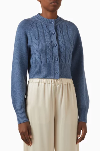 Rita Cable-knit Cardigan in Cashmere-blend