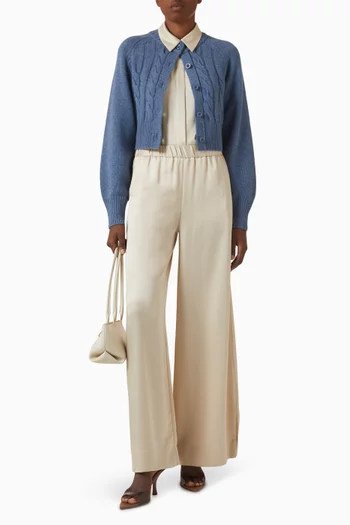 Auggie Wide-leg Pants in Satin