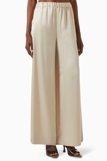 Auggie Wide-leg Pants in Satin
