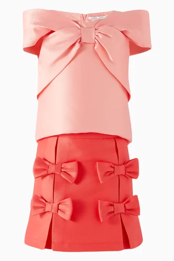 Pleated Bow Skirt