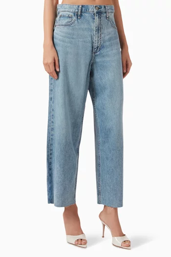 Andi Cropped Wide-Leg Jeans in Denim