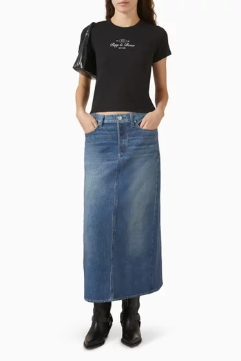 Miramar Gillian Midi Skirt in Denim