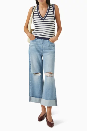 Logan Ankle Wide-leg Jeans in Denim