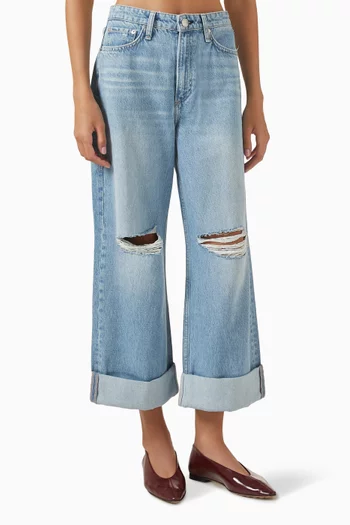 Logan Ankle Wide-leg Jeans in Denim