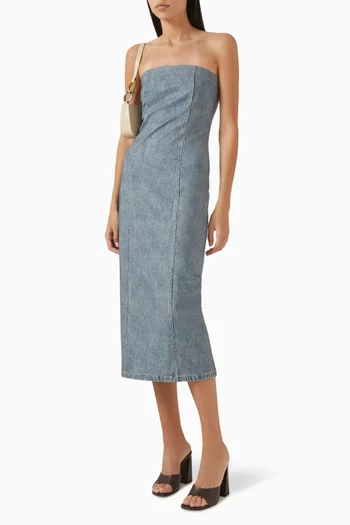 Jasmine Midi Dress in Denim