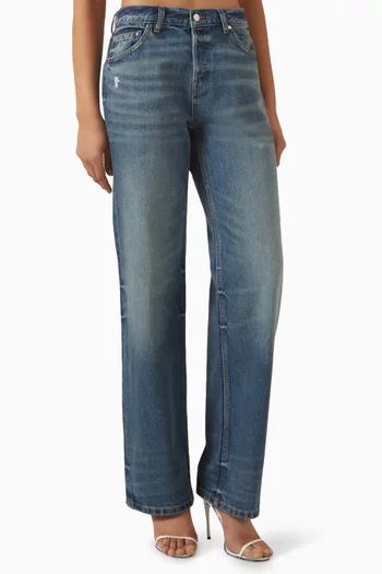 Lo-waist Baggy Jeans in Denim