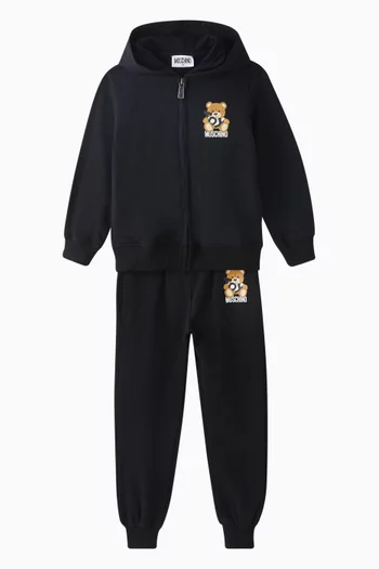 Teddy Bear Logo Tracksuit in Cotton Jersey