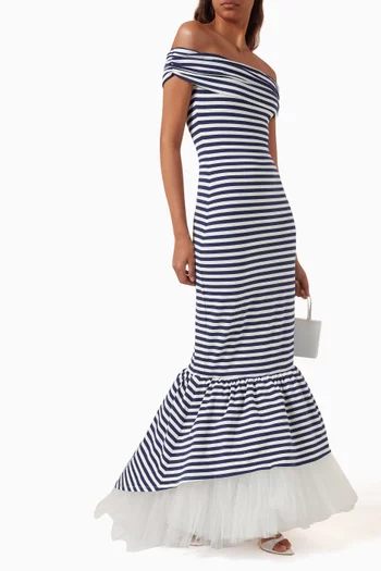 Malory Off-shoulder Gown in Jersey