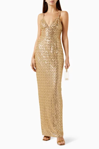 Allegra Sequin-embellished Gown