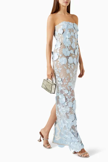 Jasmine Sheer Gown in Cotton Blend