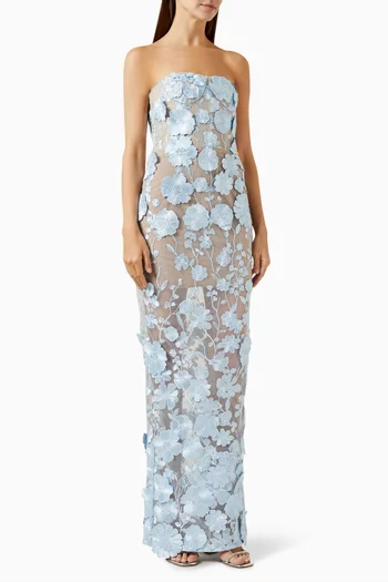 Jasmine Sheer Gown in Cotton Blend