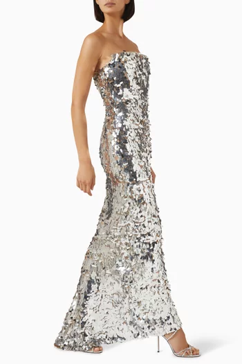 Farah Sequin-embellished Gown