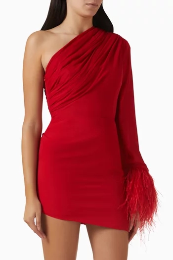 Fire Mini Dress in Crepe