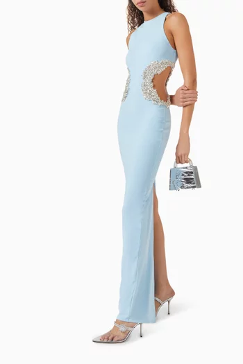 Camila Rhinestone Cut-out Dress