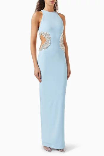 Camila Rhinestone Cut-out Dress