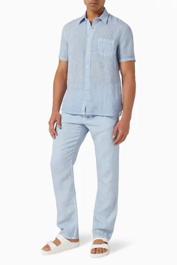 Short-sleeve Shirt in Linen