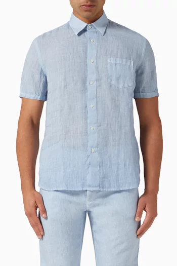 Short-sleeve Shirt in Linen