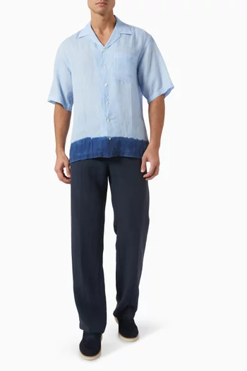 Dyed-effect Shirt in Linen