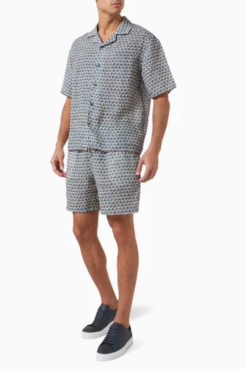 Geometric Shirt in Linen