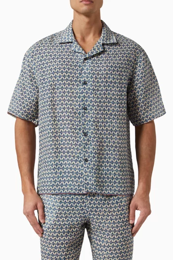 Geometric Shirt in Linen