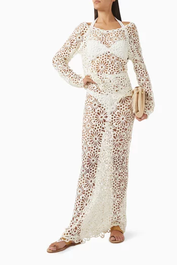 Obie Maxi Skirt in Crochet