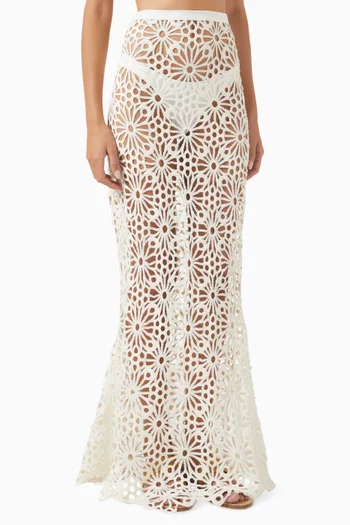 Obie Maxi Skirt in Crochet