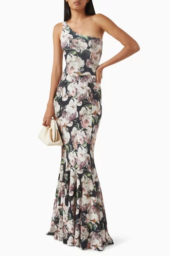 Printed Fishtail Skirt