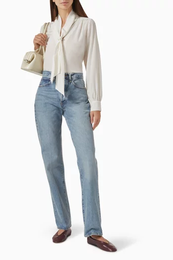 The Tie Blouse in Silk