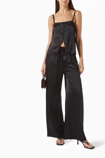 The Button Cami Top in Silk
