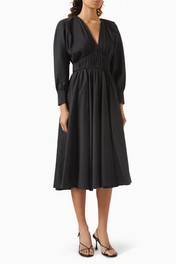 Viro Midi Dress in Cotton Blend
