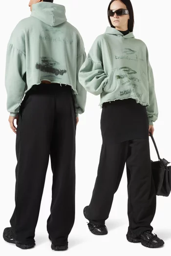 Unisex DIY Imprint Cropped Hoodie in Fleece