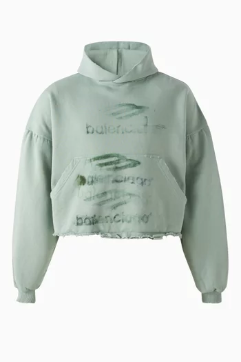 Unisex DIY Imprint Cropped Hoodie in Fleece
